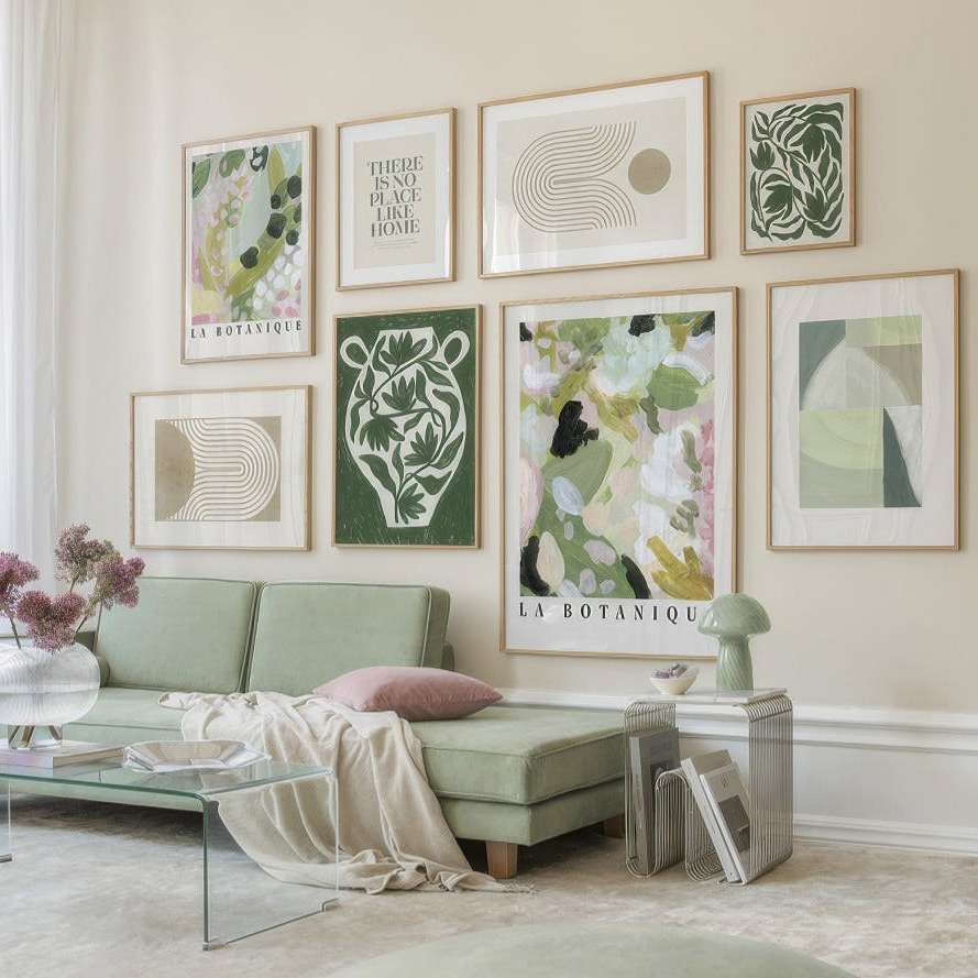 نمونه گالریوال مینیمال با رنگهای خنثی