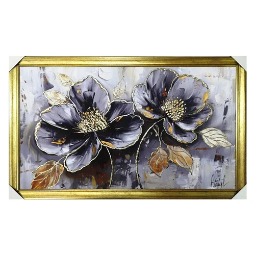 تابلو تکسچر مدل گل برجسته (دست‌ساز) کد 011