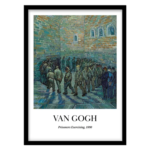 تابلو دکوراتیو مدل نقاشی کلاسیک Prisoners Exercising اثر Van Gogh