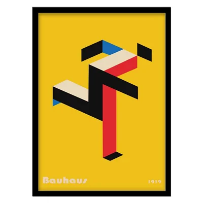 ‌‌‌‌تابلو دکوراتیو مدل پوستر معماری باهاوس کد 2255