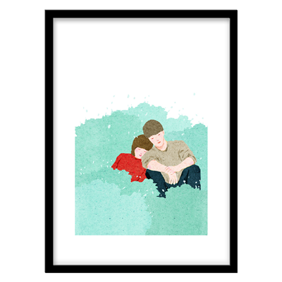 تابلو دکوراتیو مدل نقاشی مدرن کاپل کد 2619