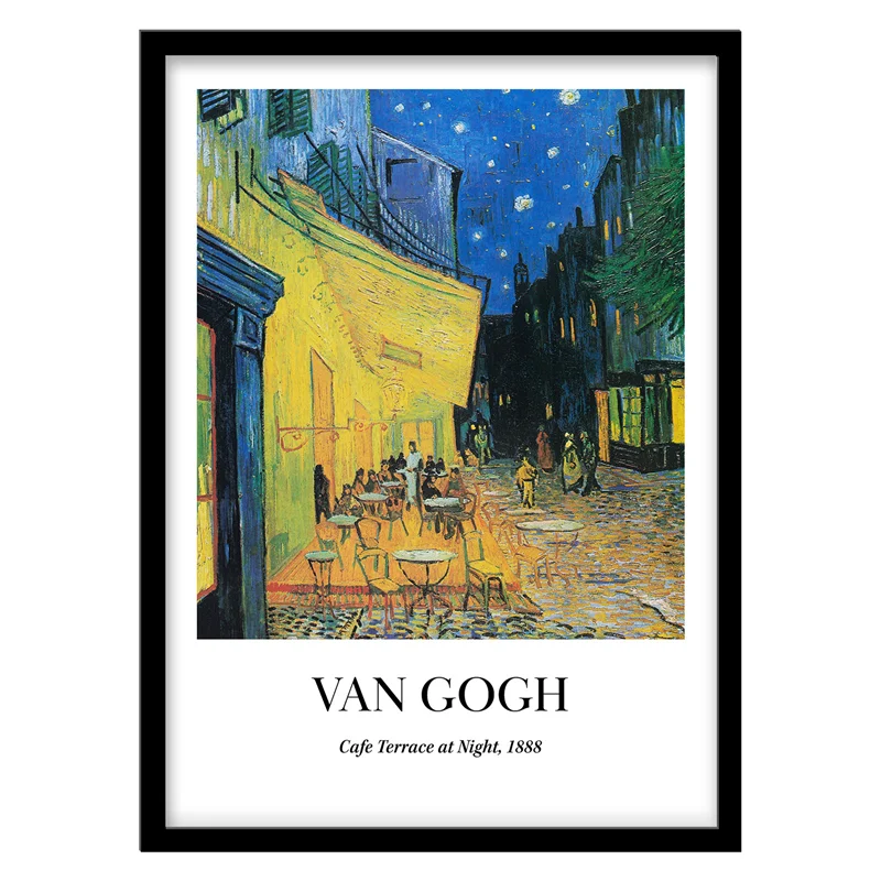 تابلو دکوراتیو مدل نقاشی کلاسیک Cafe Terrace at Night اثر Van Gogh