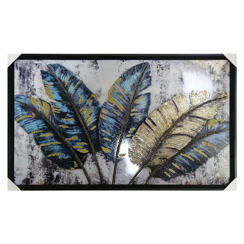 تابلو شاین تکسچر و رزین مدل برگ (دست‌ساز) کد 012