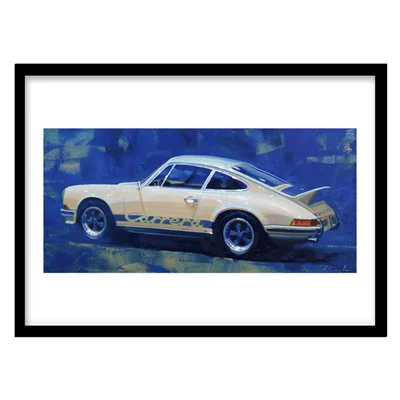 تابلو دکوراتیو مدل نقاشی پورشه کلاسیک کد 2184