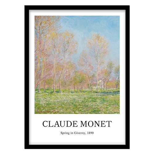 تابلو دکوراتیو مدل نقاشی کلاسیک Spring in Giverny اثر Claude Monet