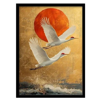 تابلو مدل نقاشی مدرن پرنده کد 3359 | تابلو فریم‌چاپ، تابلو بوم