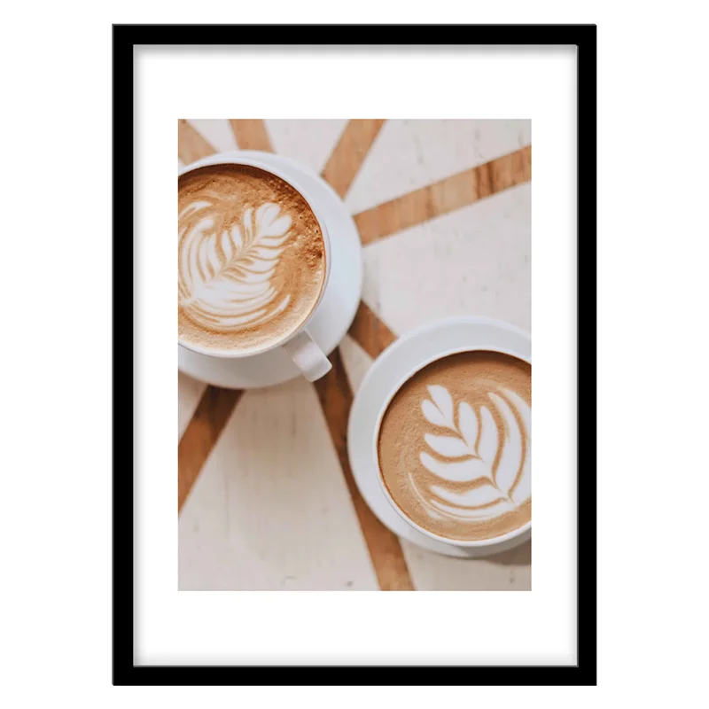 تابلو دکوراتیو مدل عکاسی قهوه لاته کد 0350