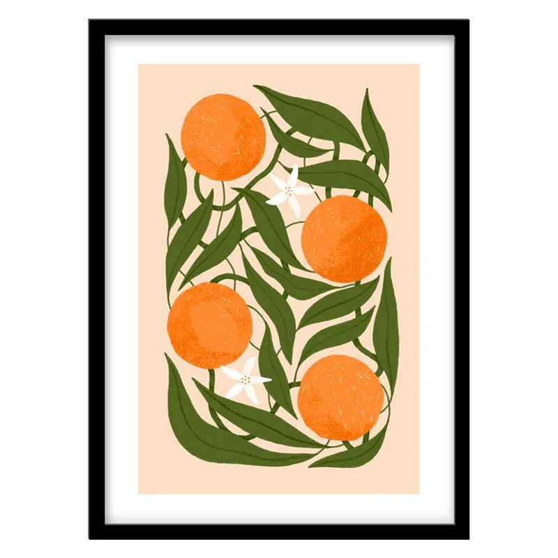 تابلو دکوراتیو مدل نقاشی شاخه نارنگی کد 2067