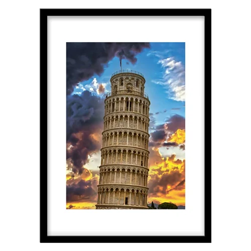 تابلو دکوراتیو مدل برج کج پیزا کد 1621