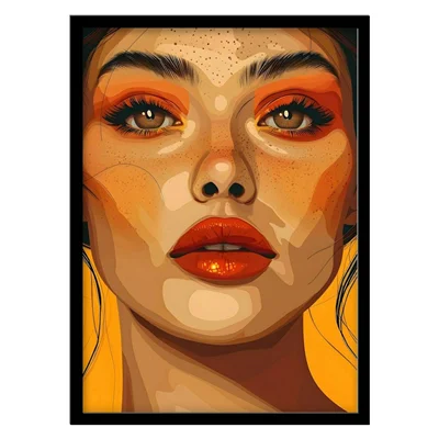 تابلو مدل نقاشی پرتره مدرن کد 3372 | تابلو فریم‌چاپ، تابلو بوم