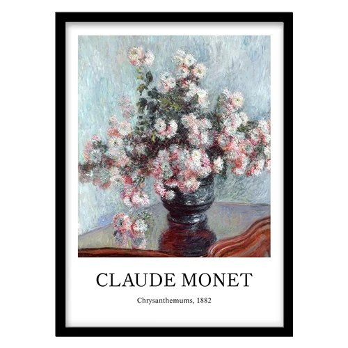 تابلو دکوراتیو مدل نقاشی کلاسیک Chrysanthemums اثر Claude Monet