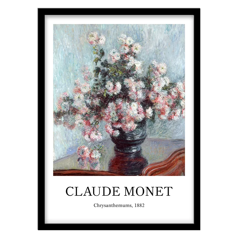 تابلو دکوراتیو مدل نقاشی کلاسیک Chrysanthemums اثر Claude Monet