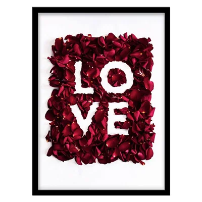 تابلو دکوراتیو مدل عکس‌نوشته LOVE کد 2182