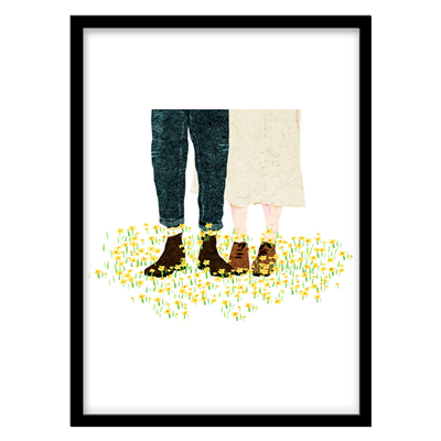 تابلو دکوراتیو مدل نقاشی مدرن کاپل کد 2616