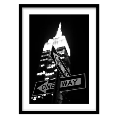 تابلو دکوراتیو مدل عکاسی سیاه و سفید نیویورک کد 1221