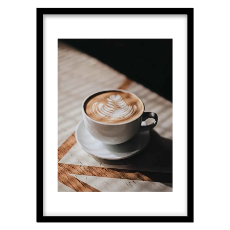 تابلو دکوراتیو مدل عکاسی مدرن فنجان قهوه کد 0386
