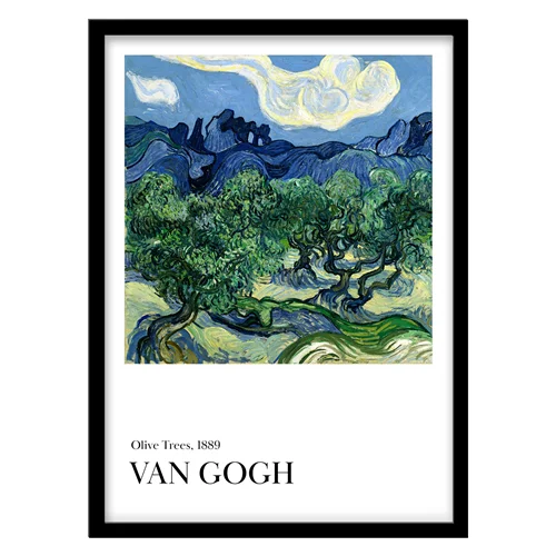 تابلو دکوراتیو مدل نقاشی کلاسیک Olive Trees اثر Van Gogh