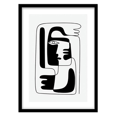 تابلو دکوراتیو مدل نقاشی پرتره انتزاعی کد 1712