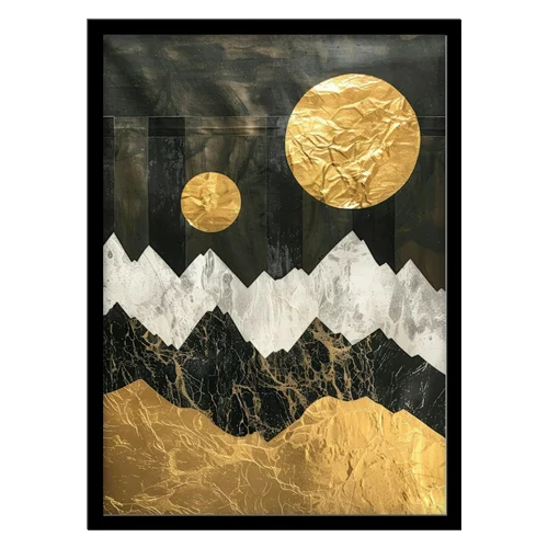 تابلو مدل نقاشی انتزاعی کوهستان کد 3374 | تابلو فریم‌چاپ، تابلو بوم