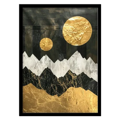 تابلو مدل نقاشی انتزاعی کوهستان کد 3374 | تابلو فریم‌چاپ، تابلو بوم