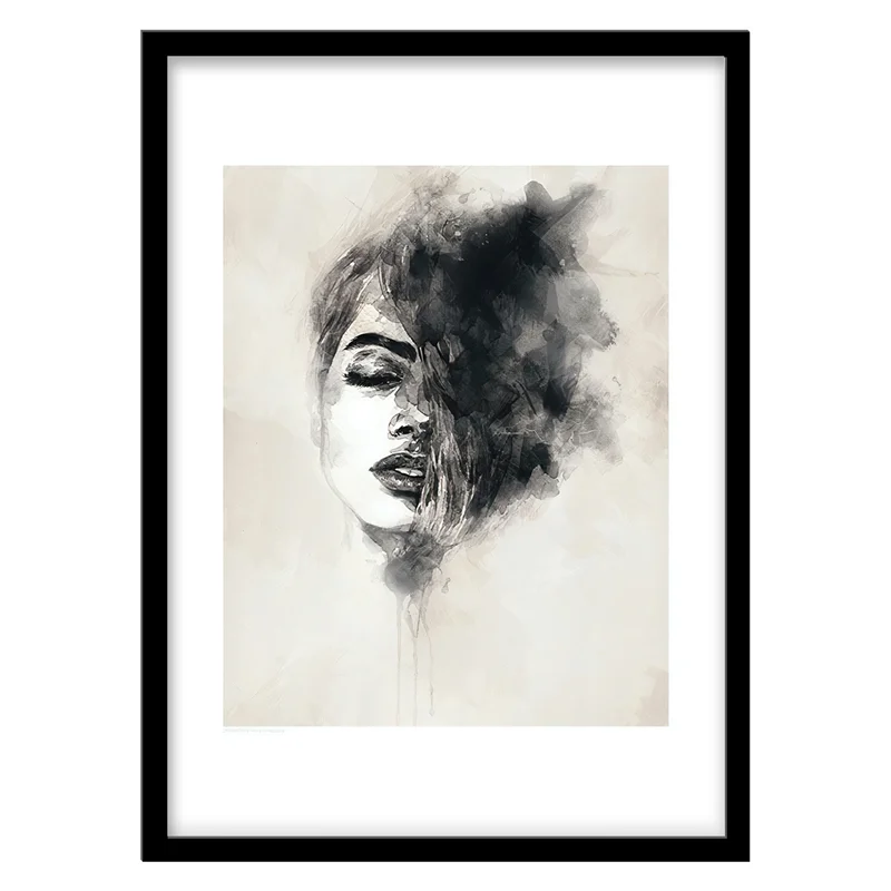 تابلو دکوراتیو مدل Abstract Illustration Woman Portrait