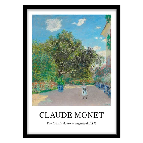 تابلو دکوراتیو مدل نقاشی کلاسیک The Artist's House اثر Claude Monet