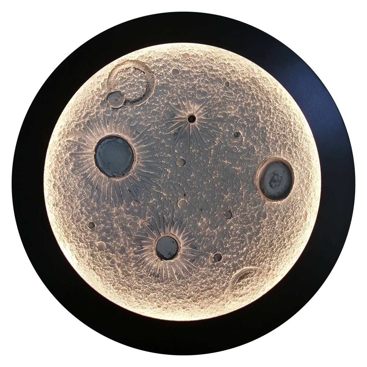 تابلو ماه سه‌بعدی برجسته (تکسچردار) با نور LED