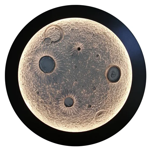 تابلو ماه سه‌بعدی برجسته (تکسچردار) با نور LED