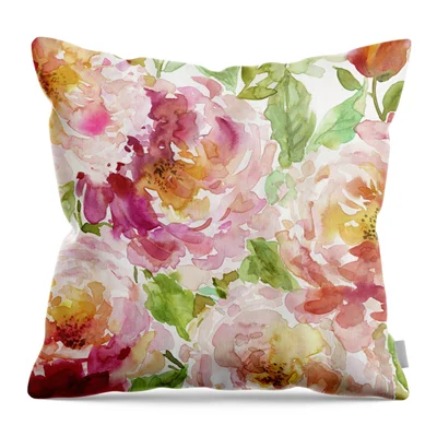 کوسن مدل نقاشی آبرنگ گل کد 014