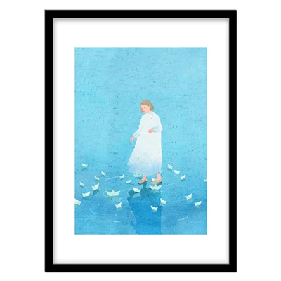 ‌‌‌‌‌‌‌‌‌‌‌‌‌‌‌‌‌‌‌‌‌‌‌‌‌‌‌‌‌‌‌‌‌‌‌‌‌‌‌‌‌‌‌‌تابلو دکوراتیو مدل نقاشی مدرن قایق کاغذی کد 2544