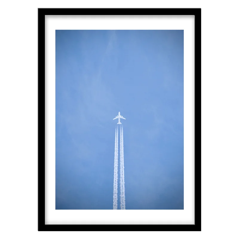 تابلو دکوراتیو مدل عکاسی آسمان و هواپیما کد 0839