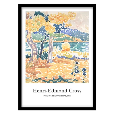 تابلو دکوراتیو مدل نقاشی کلاسیک Pines on the Coastline اثر Henri-Edmond Cross