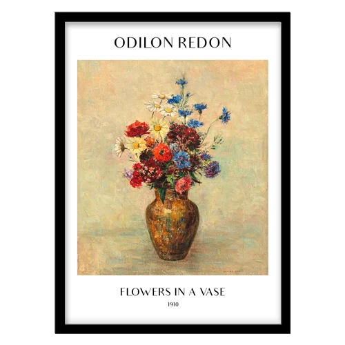 تابلو دکوراتیو مدل نقاشی کلاسیک Flowers in a Vase اثر Odilon Redon