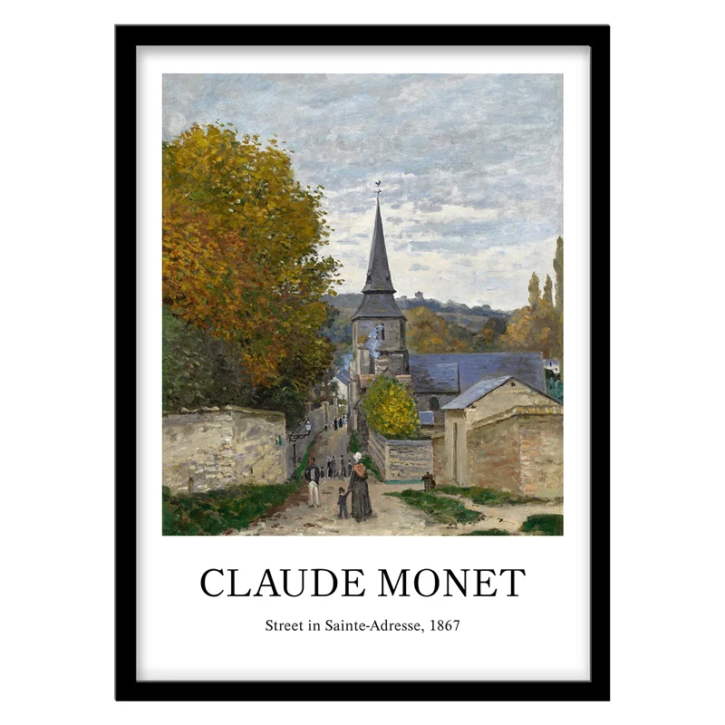 تابلو دکوراتیو مدل نقاشی کلاسیک Street in Sainte-Adresse اثر Claude Monet