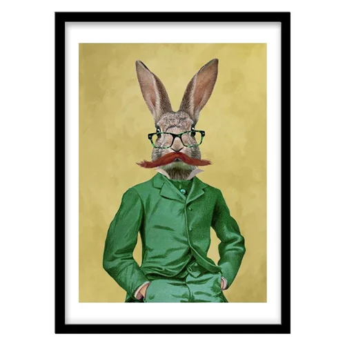 تابلو دکوراتیو مدل نقاشی سورئال خرگوش کد 1867