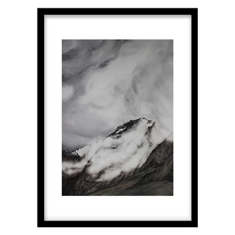تابلو دکوراتیو مدل نقاشی منظره کوهستان کد 2018