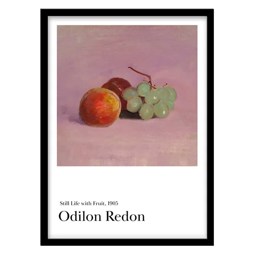 تابلو دکوراتیو مدل نقاشی کلاسیک Still Life with Fruit اثر Odilon Redon