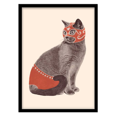 تابلو دکوراتیو مدل نقاشی مدرن گربه کد 2613