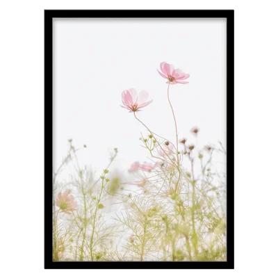 ‌‌‌‌تابلو دکوراتیو مدل دشت و گل صورتی کد 2251