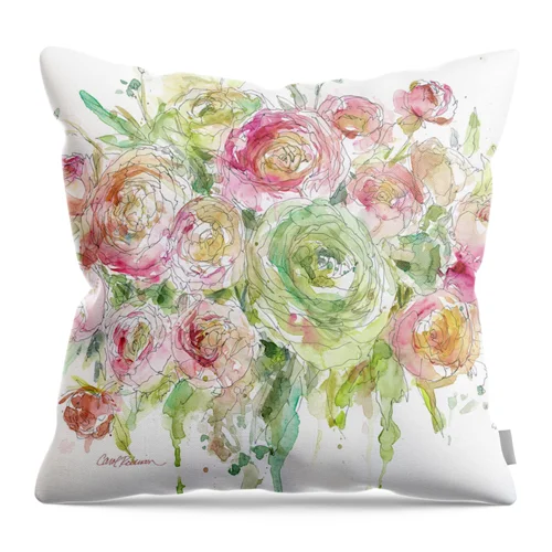 کوسن مدل نقاشی آبرنگ گل کد 002