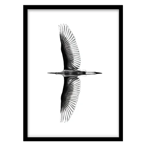 تابلو دکوراتیو مدل نقاشی گرافیکی پرنده کد 0283