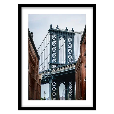تابلو دکوراتیو مدل پل منهتن و نیویورک کد 2177