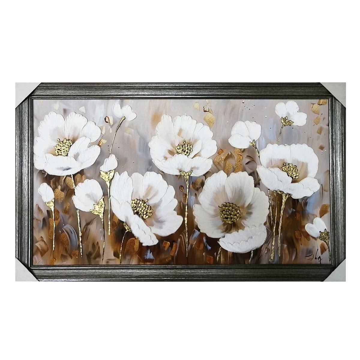 تابلو تکسچر مدل گل برجسته (دست‌ساز) کد 001