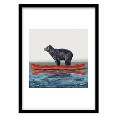 تابلو دکوراتیو مدل نقاشی تلفیقی خرس کد 2610