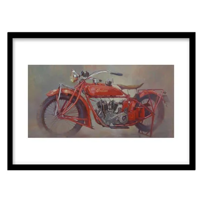 تابلو دکوراتیو مدل نقاشی موتورسیکلت کلاسیک کد 1938