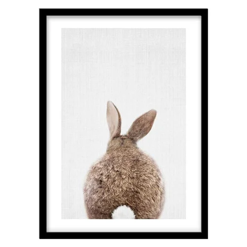 تابلو دکوراتیو مدل نقاشی آبرنگ خرگوش کد 2145