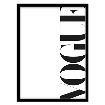 تابلو دکوراتیو مدل تایپوگرافی مجله Vogue کد 1966