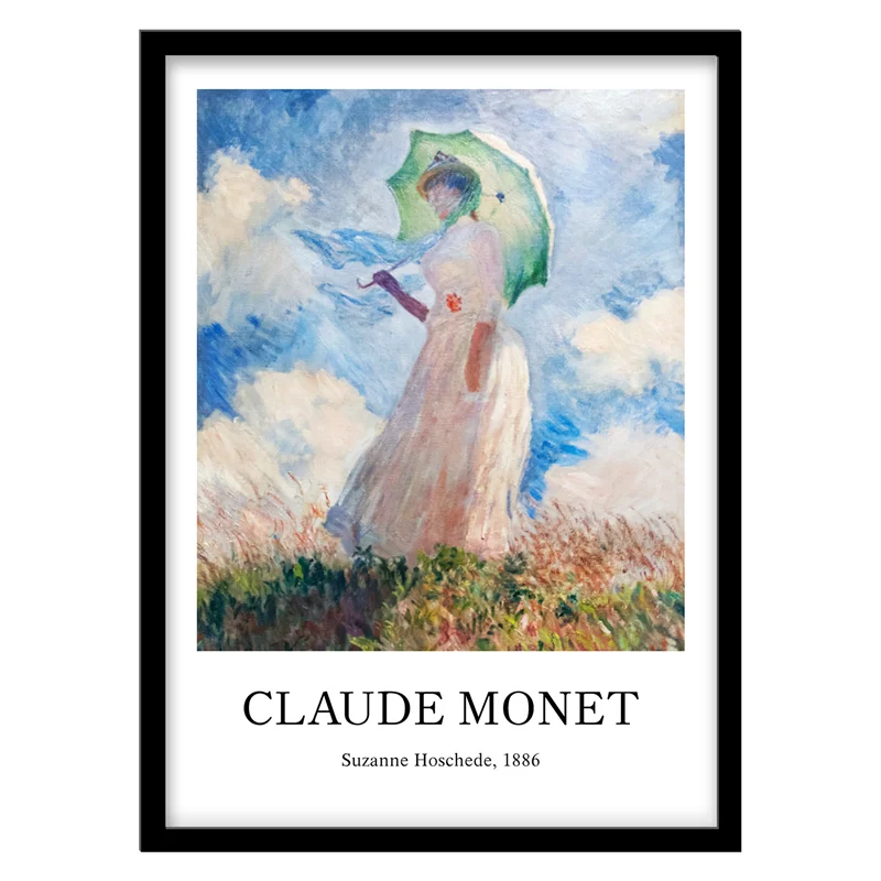 تابلو دکوراتیو مدل نقاشی کلاسیک Suzanne Hoschde اثر Claude Monet